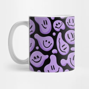 Purple Liquid Smiley Faces Mug